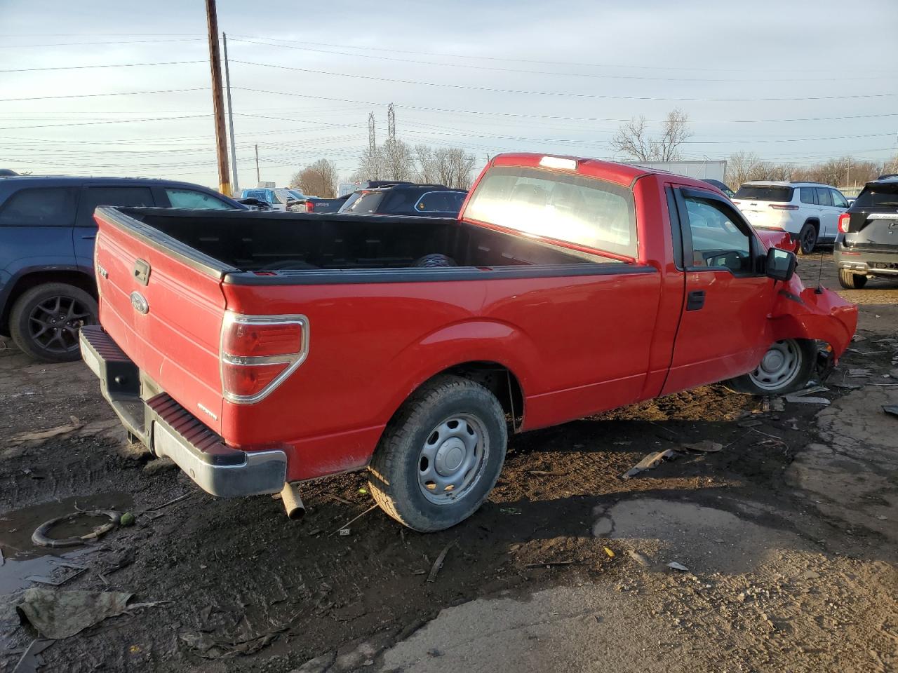 2014 Ford F-150 VIN 1FTMF1CM7EKE03408 Copart auction photo, front end / rear end damage thumbnail 3