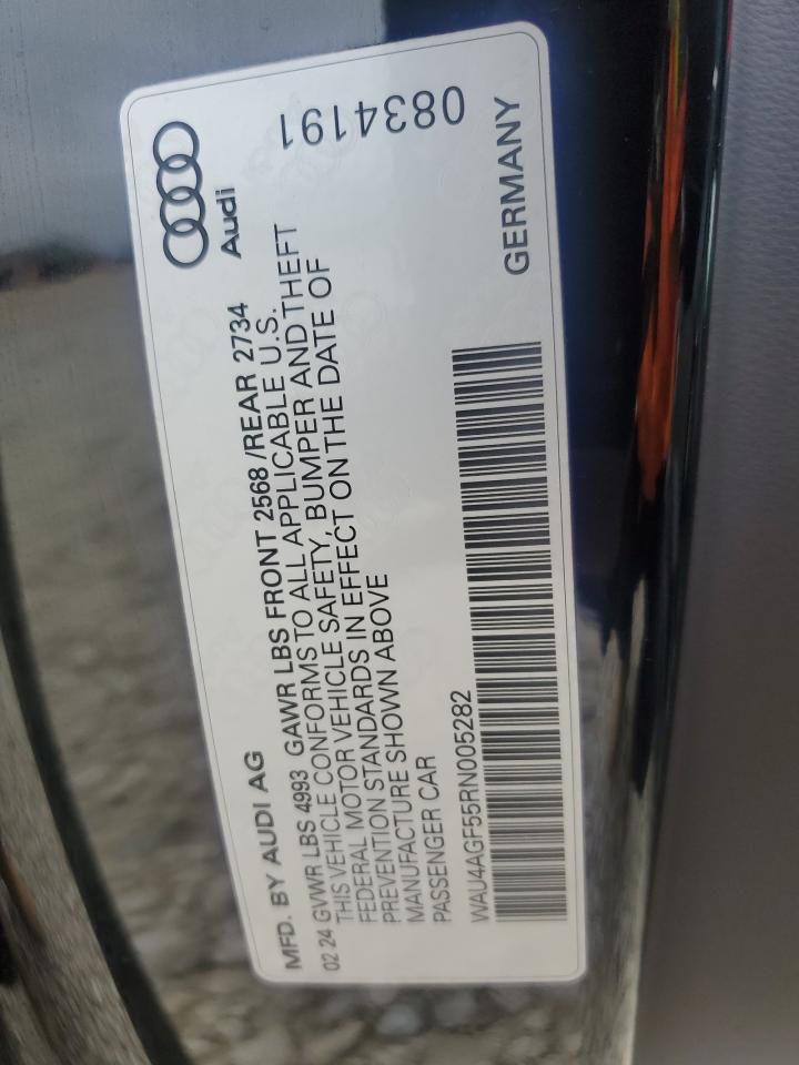 2024 Audi A5 VIN WAU4AGF55RN005282 Copart auction photo, side damage thumbnail 12