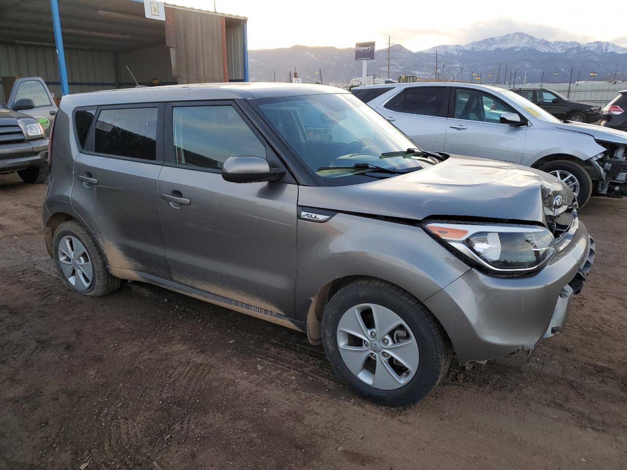 2016 KIA Soul VIN KNDJN2A21G7390125 Copart auction photo, front end / side damage thumbnail 4