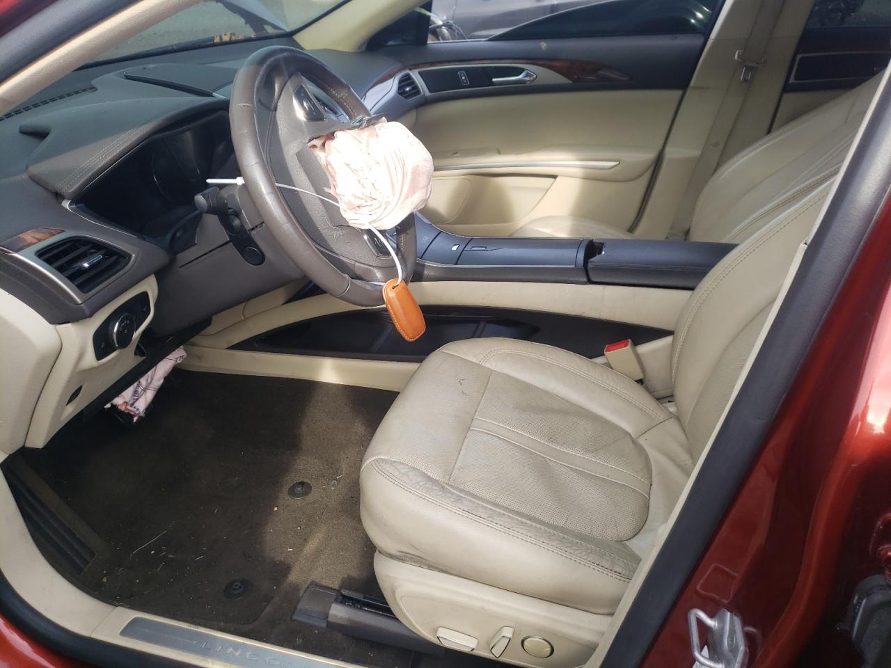 2014 Lincoln MKZ VIN 3LN6L2JK5ER800132 Copart auction photo, side damage thumbnail 7