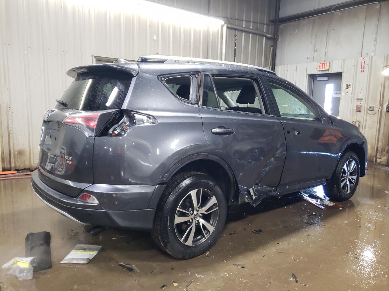 2017 Toyota RAV 4 VIN JTMRFREV4HD200916 Copart auction photo, side / front end damage thumbnail 3