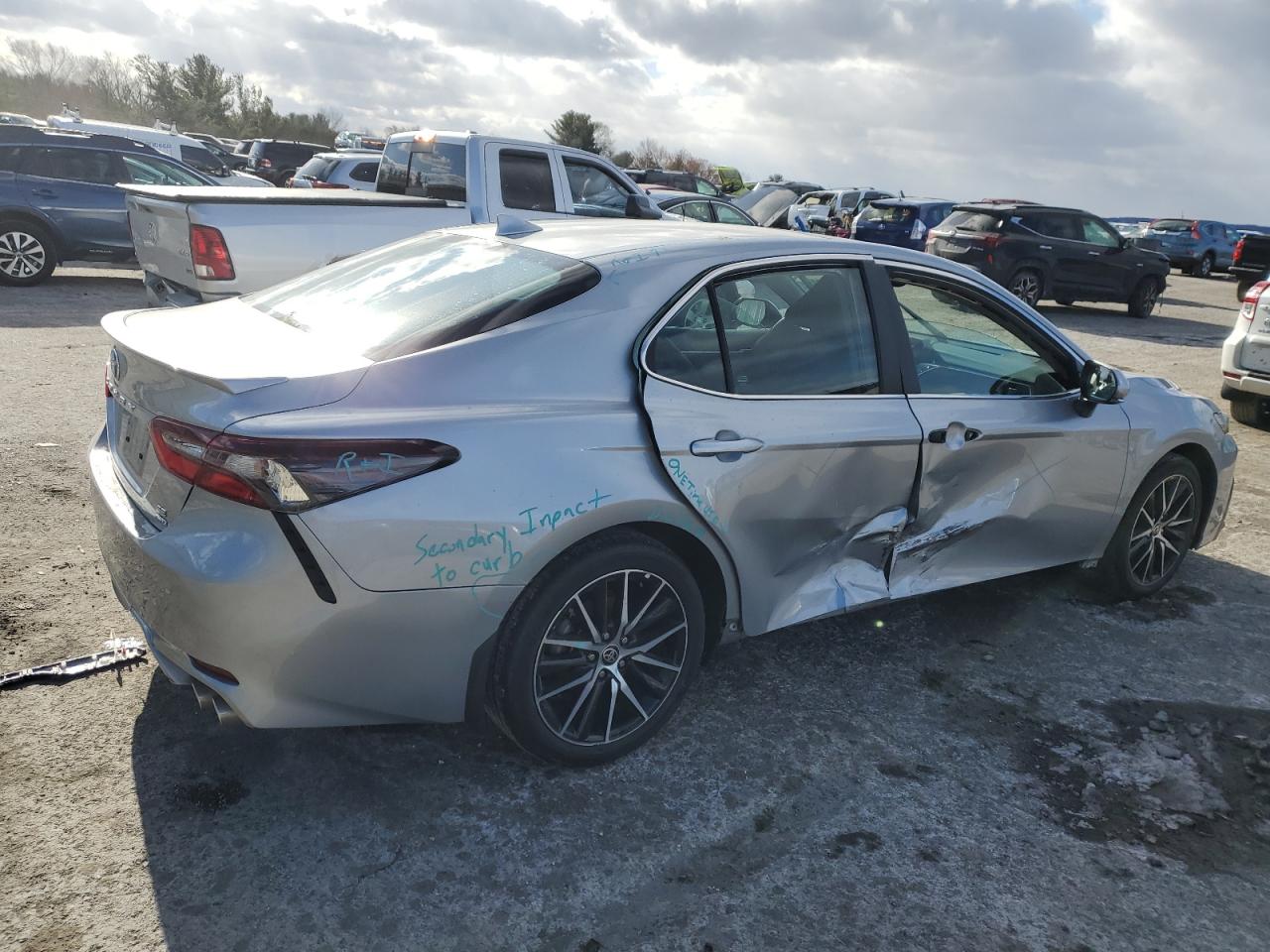 2022 Toyota Camry VIN 4T1T11BK2NU050005 Copart auction photo, side damage thumbnail 3