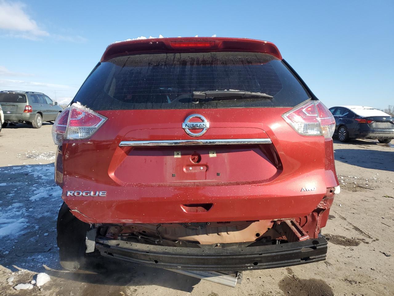 2015 Nissan Rogue VIN 5N1AT2MV0FC850114 Copart auction photo, rear end / side damage thumbnail 6