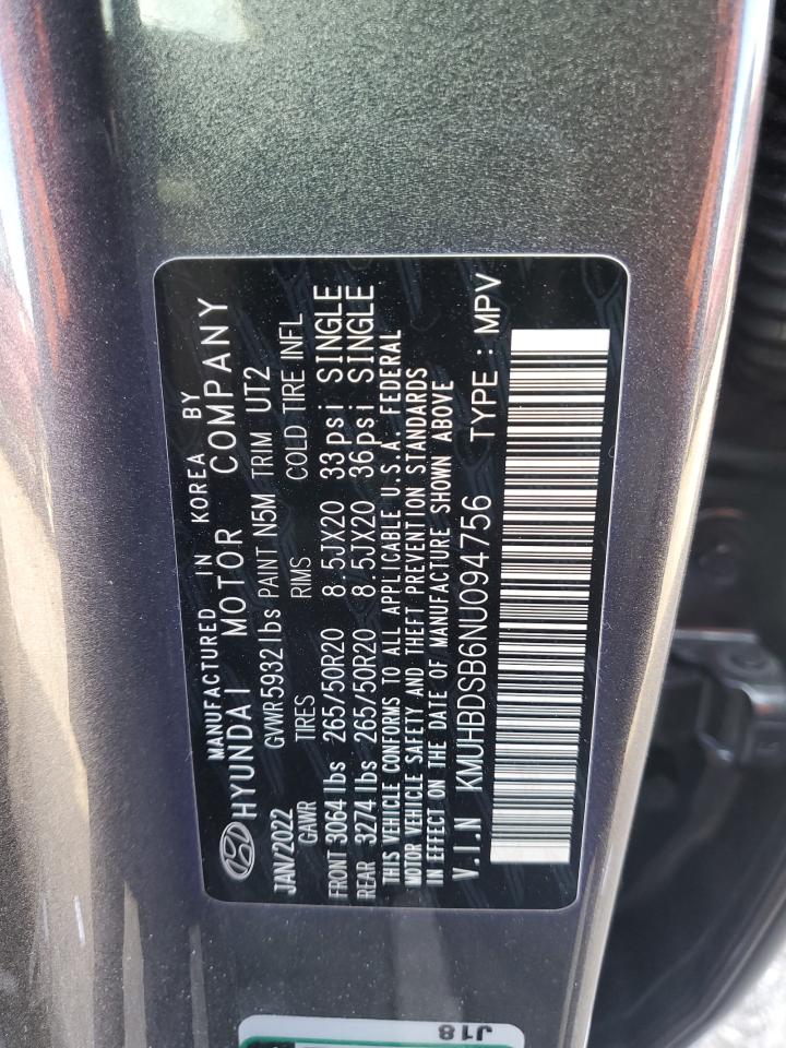 2022 Genesis Gv80 VIN KMUHBDSB6NU094756 Copart auction photo, front end / minor dent/scratches damage thumbnail 16