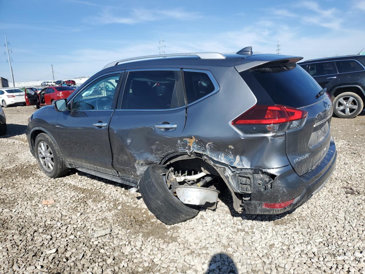 2018 Nissan Rogue VIN JN8AT2MT5JW450127 Copart auction photo, rear end / side damage thumbnail 2