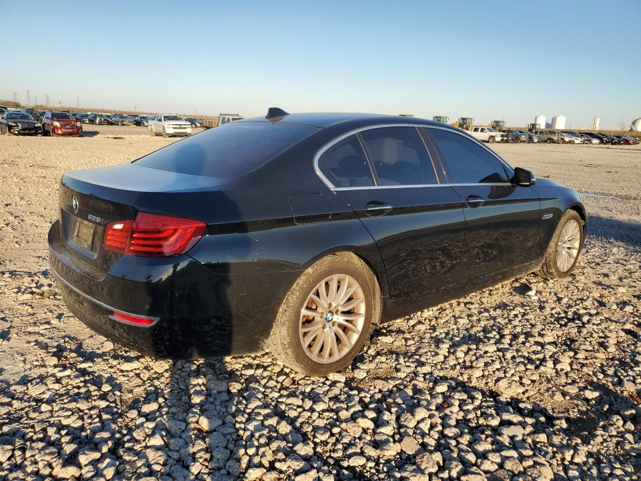2014 BMW 5er VIN WBA5A5C55ED507058 Copart auction photo, side damage thumbnail 3