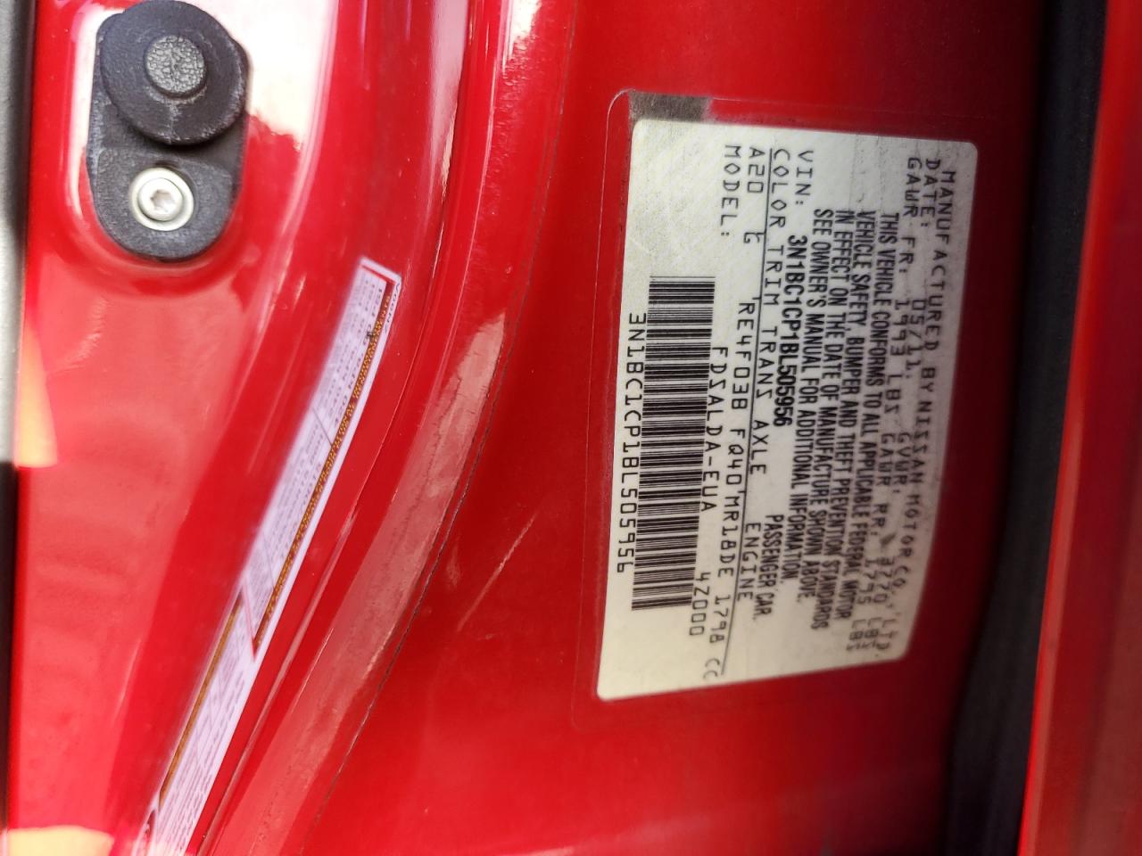 2011 Nissan Versa VIN 3N1BC1CP1BL505956 Copart auction photo, front end damage thumbnail 12