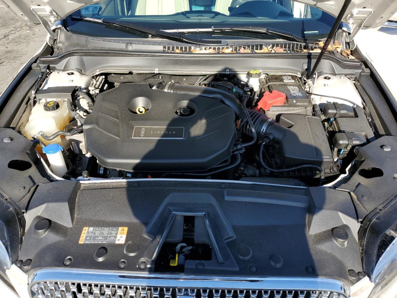 2020 Lincoln MKZ VIN 3LN6L5B95LR615279 Copart auction photo, undercarriage / front end damage thumbnail 11