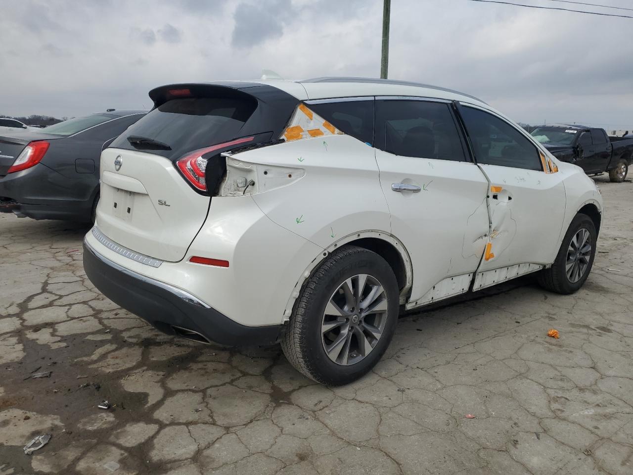 2017 Nissan Murano VIN 5N1AZ2MG8HN166595 Copart auction photo, side / rear end damage thumbnail 3
