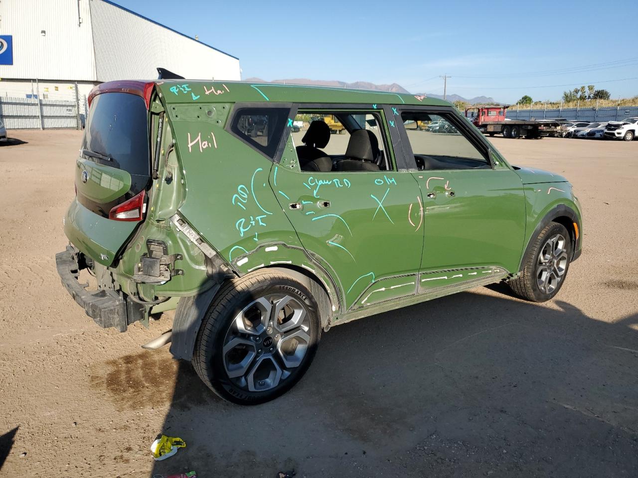 2020 KIA Soul VIN KNDJ23AU9L7052451 Copart auction photo, rear end / side damage thumbnail 3