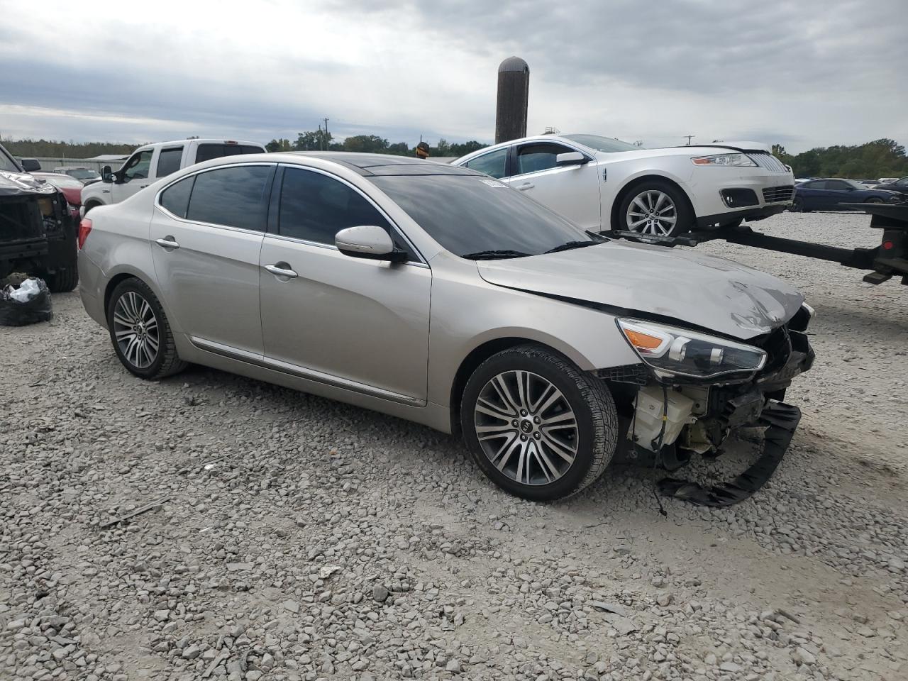 2015 KIA Cadenza VIN KNALN4D76F5185046 Copart auction photo, front end damage thumbnail 4