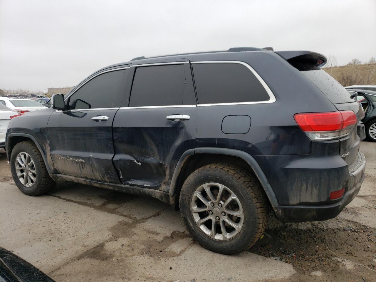 2015 Jeep Grand Cherokee VIN 1C4RJFBG7FC605657 Copart auction photo, side / front end damage thumbnail 2