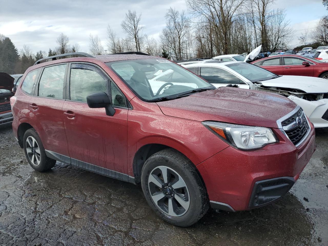 2018 Subaru Forester VIN JF2SJABC3JH481093 Copart auction photo, side / front end damage thumbnail 4