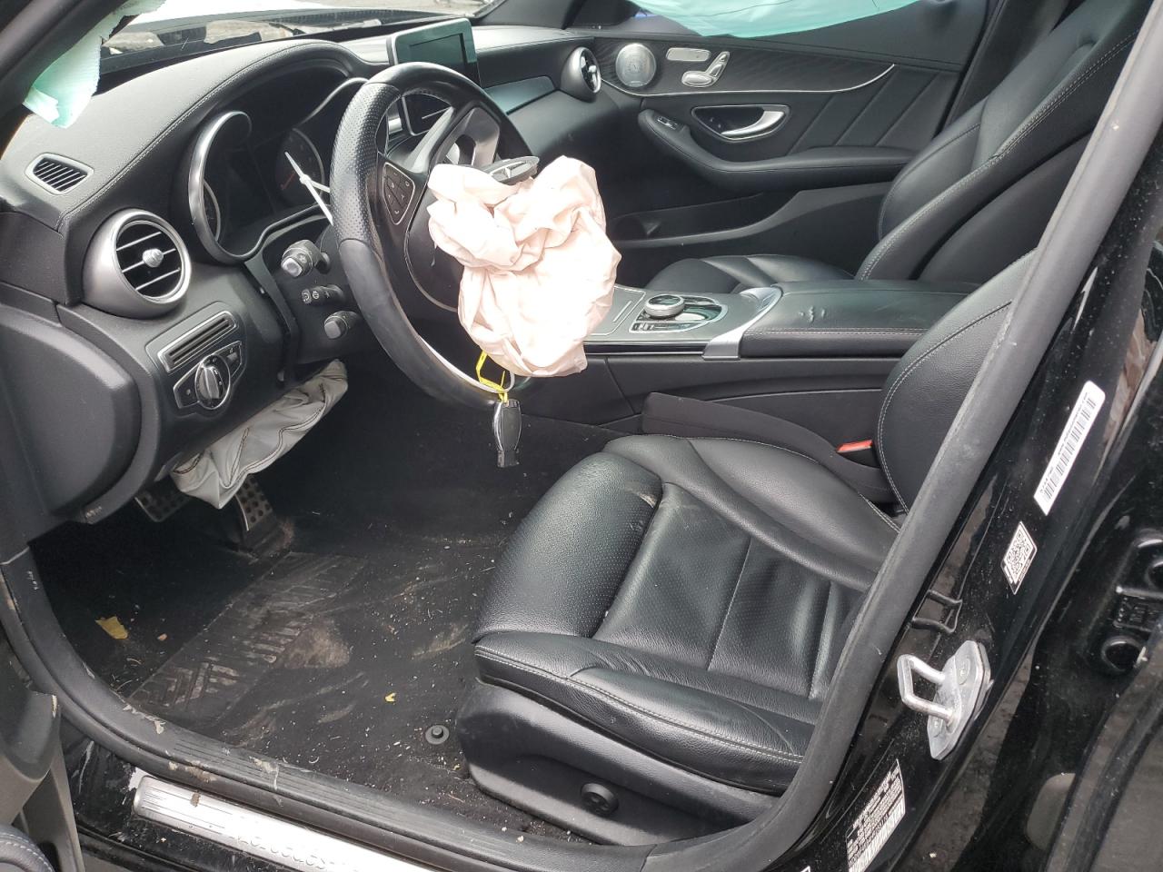 2017 Mercedes-Benz C-klasse VIN WDDWF4KB4HR255116 Copart auction photo, all over / front end damage thumbnail 7