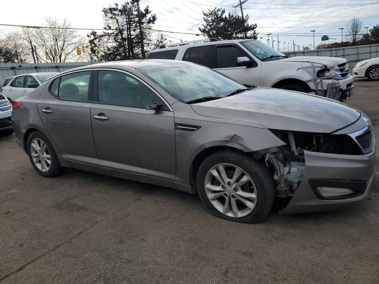 2013 KIA Optima VIN 5XXGN4A73DG215802 Copart auction photo, front end damage thumbnail 4