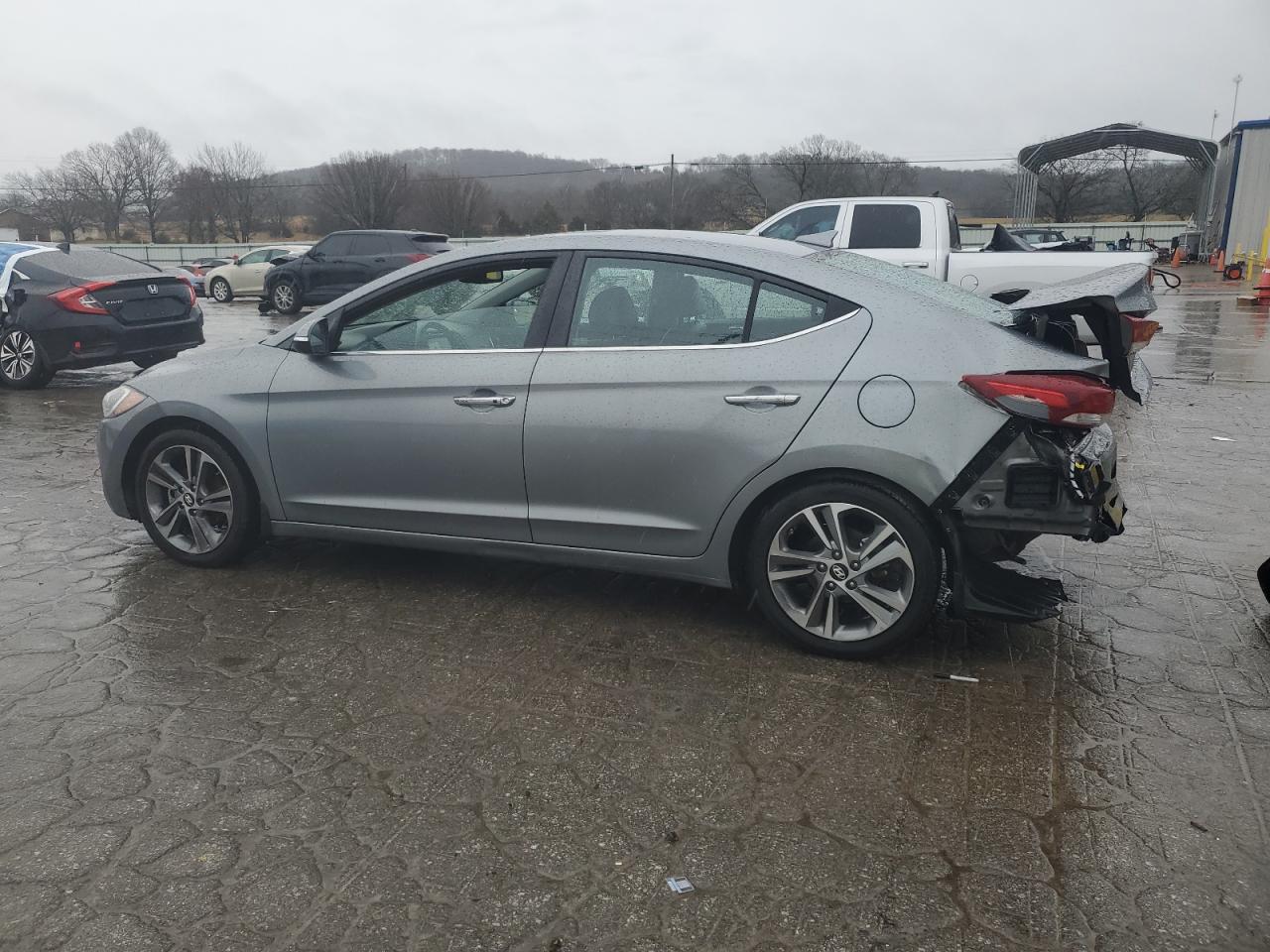 2017 Hyundai Elantra VIN KMHD84LF3HU296150 Copart auction photo, rear end damage thumbnail 2