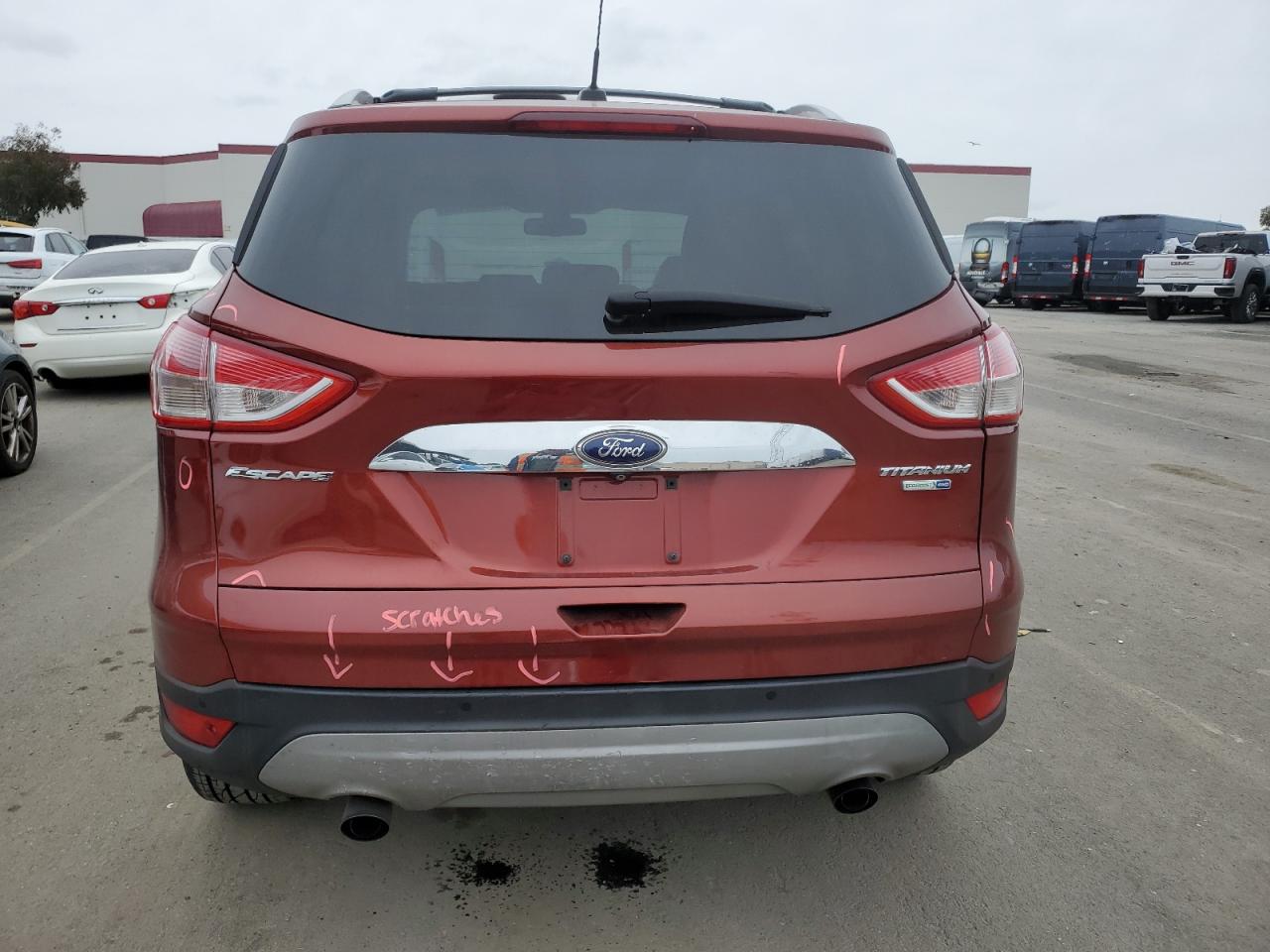 2015 Ford Escape VIN 1FMCU9J97FUB07689 Copart auction photo, front end damage thumbnail 6