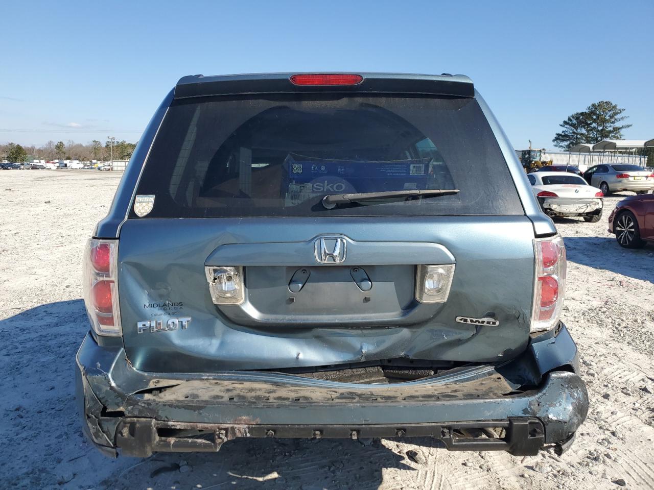 2006 Honda Pilot VIN 5FNYF18466B002442 Copart auction photo, all over damage thumbnail 6