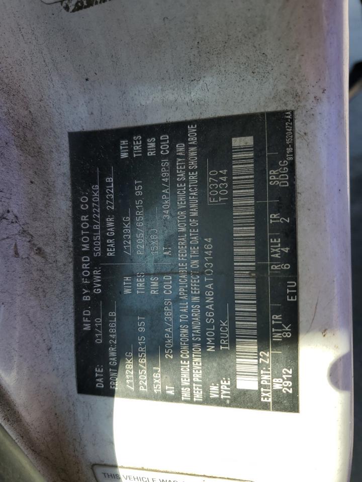 2010 Ford Transit VIN NM0LS6AN6AT031464 Copart auction photo, rear end damage thumbnail 13
