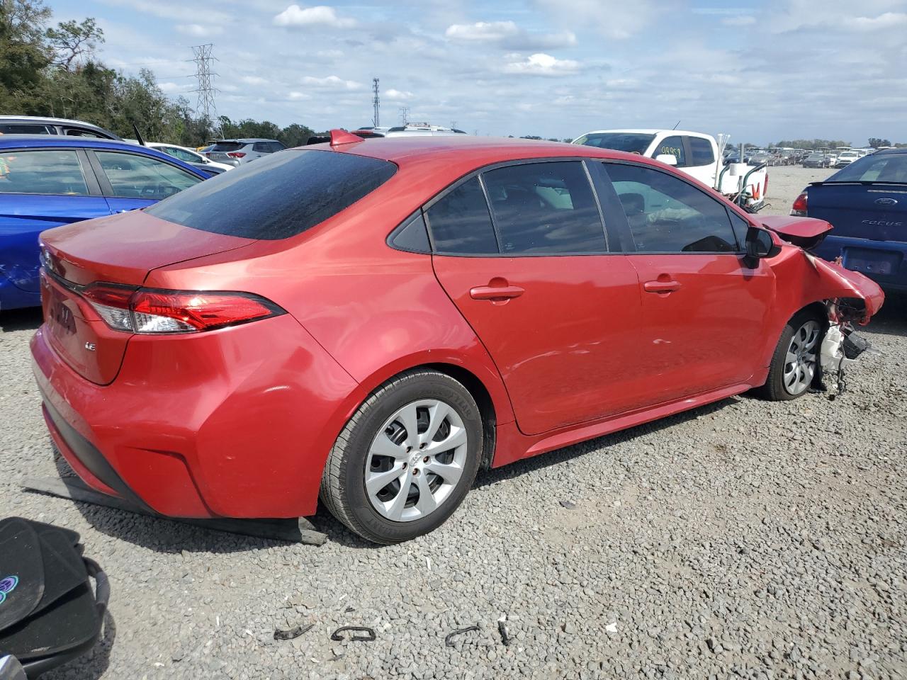 2020 Toyota Corolla VIN 5YFEPRAE6LP071200 Copart auction photo, front end / side damage thumbnail 3