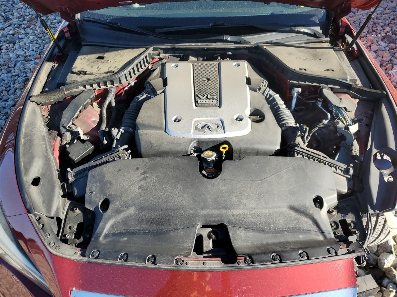 2014 Infiniti Q50 VIN JN1BV7AR1EM700662 Copart auction photo, front end damage thumbnail 12