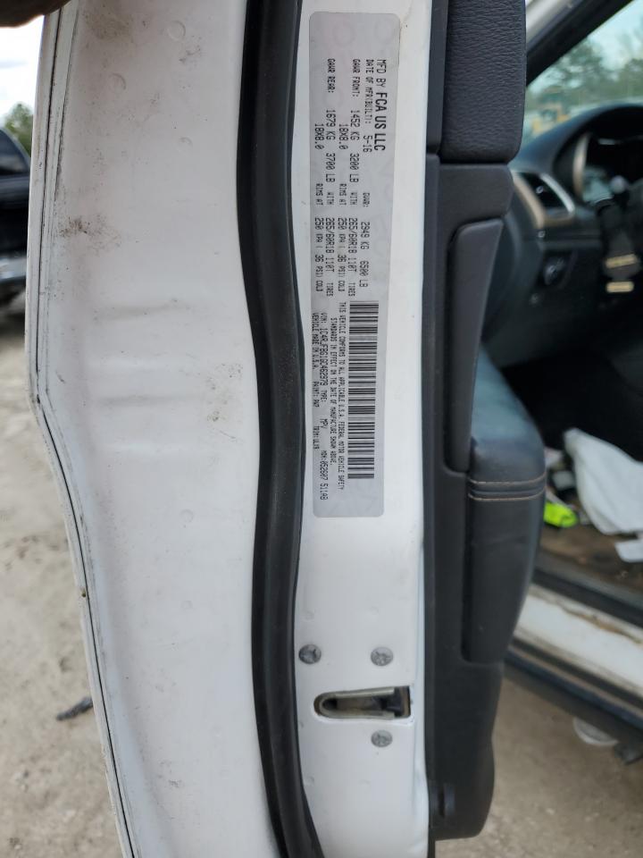 2016 Jeep Grand Cherokee VIN 1C4RJFBG1GC462979 Copart auction photo, front end / side damage thumbnail 13