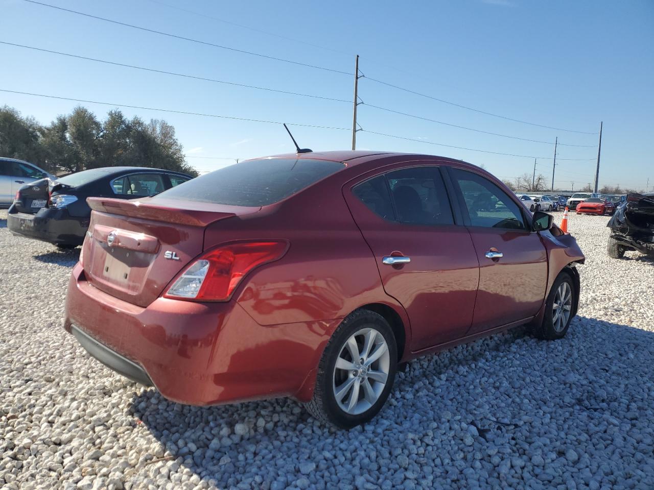 2017 Nissan Versa VIN 3N1CN7AP8HL876593 Copart auction photo, front end / minor dent/scratches damage thumbnail 3