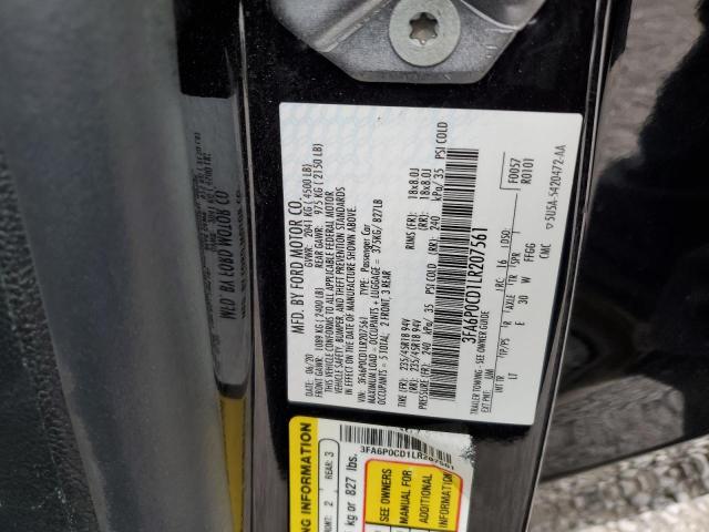 2020 Ford Fusion VIN 3FA6P0CD1LR207561 Copart auction photo, mechanical / rear end damage thumbnail 12