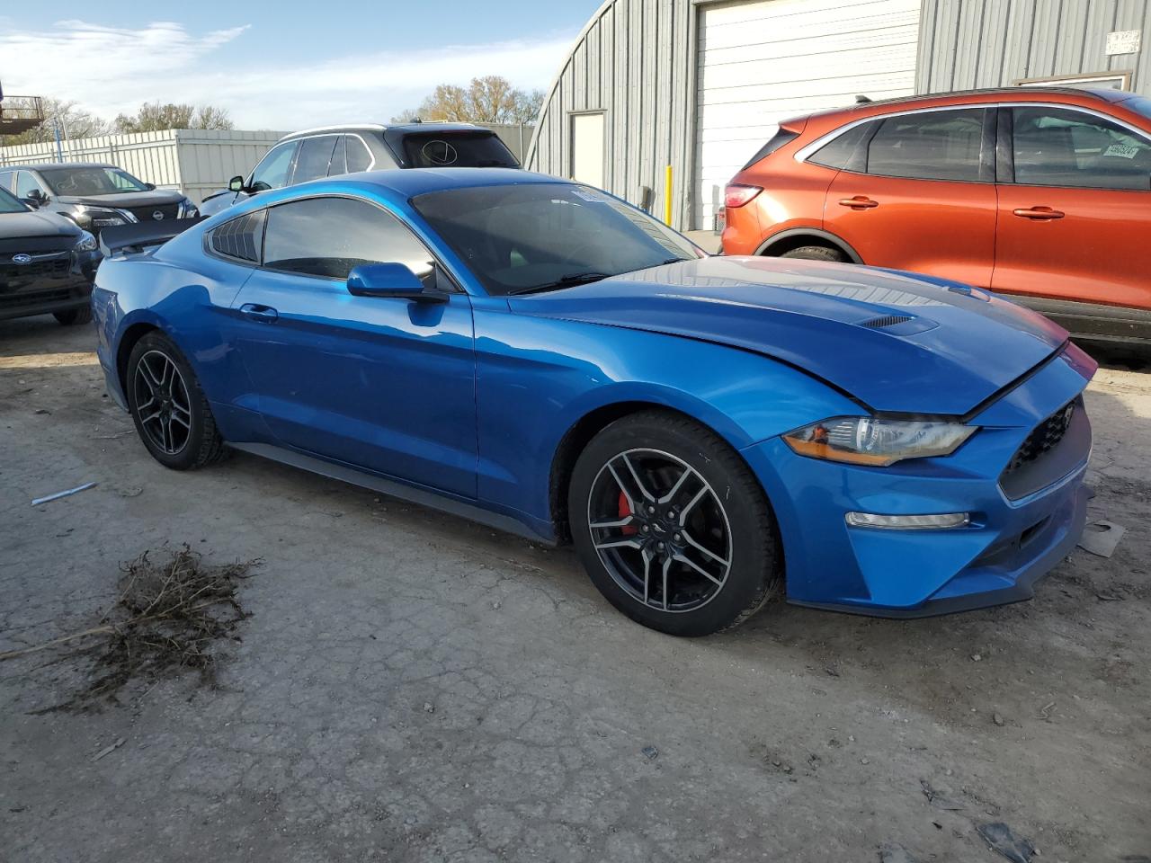 2019 Ford Mustang VIN 1FA6P8TH6K5101755 Copart auction photo, front end / side damage thumbnail 4