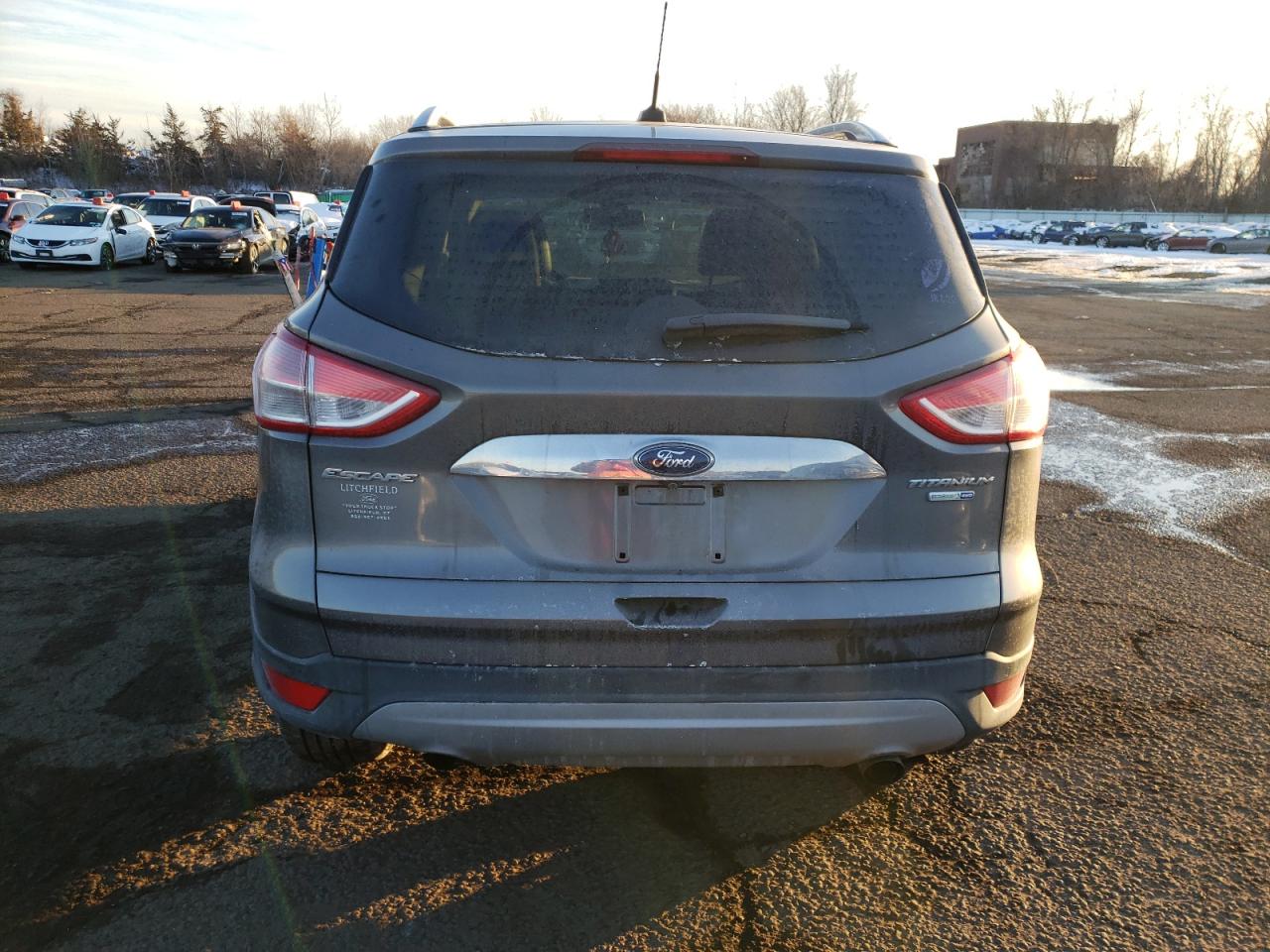 2014 Ford Escape VIN 1FMCU9JX6EUB36744 Copart auction photo, front end / side damage thumbnail 6