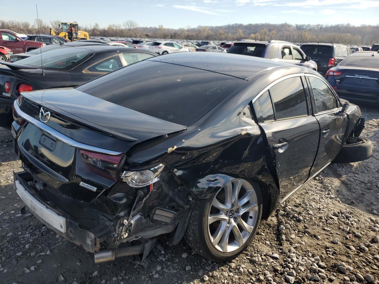 2016 Mazda 6 VIN JM1GJ1V59G1438803 Copart auction photo, side / rear end damage thumbnail 3