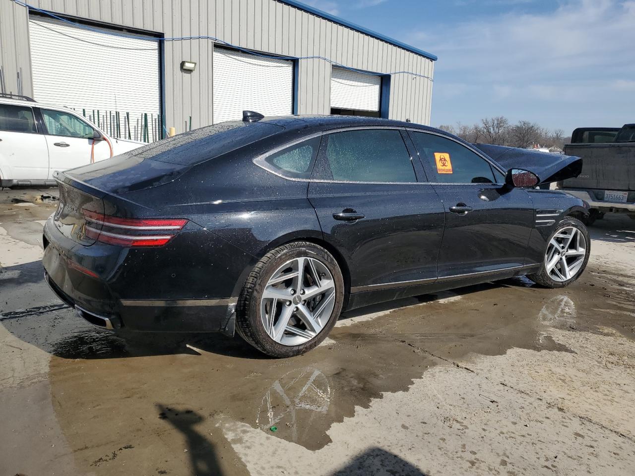 2023 Genesis G80 VIN KMTGA4SC7PU152193 Copart auction photo, front end / mechanical damage thumbnail 3