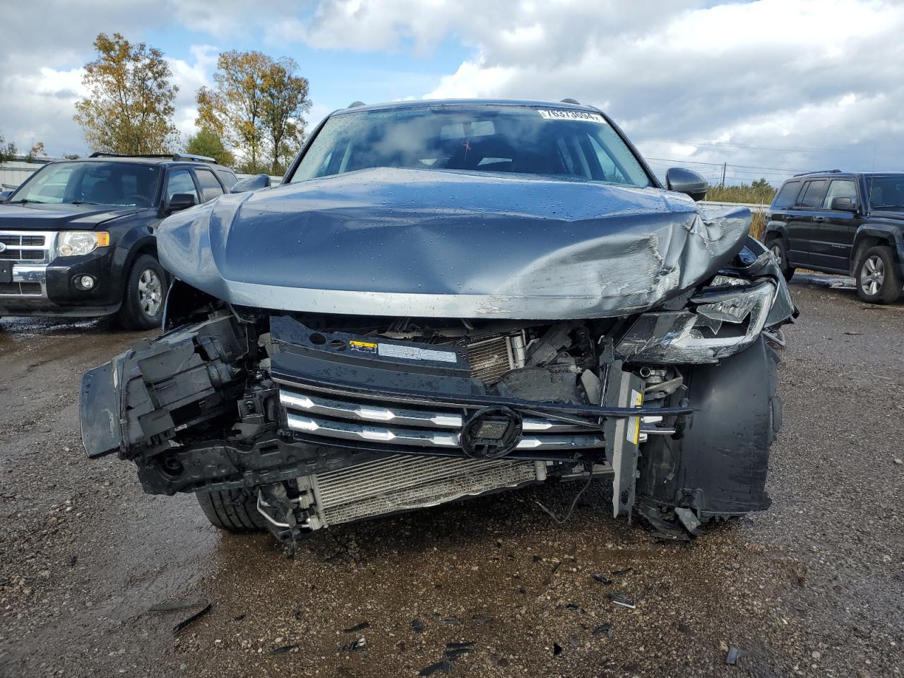 2020 Volkswagen Tiguan VIN 3VV0B7AX7LM142993 Copart auction photo, front end / side damage thumbnail 5