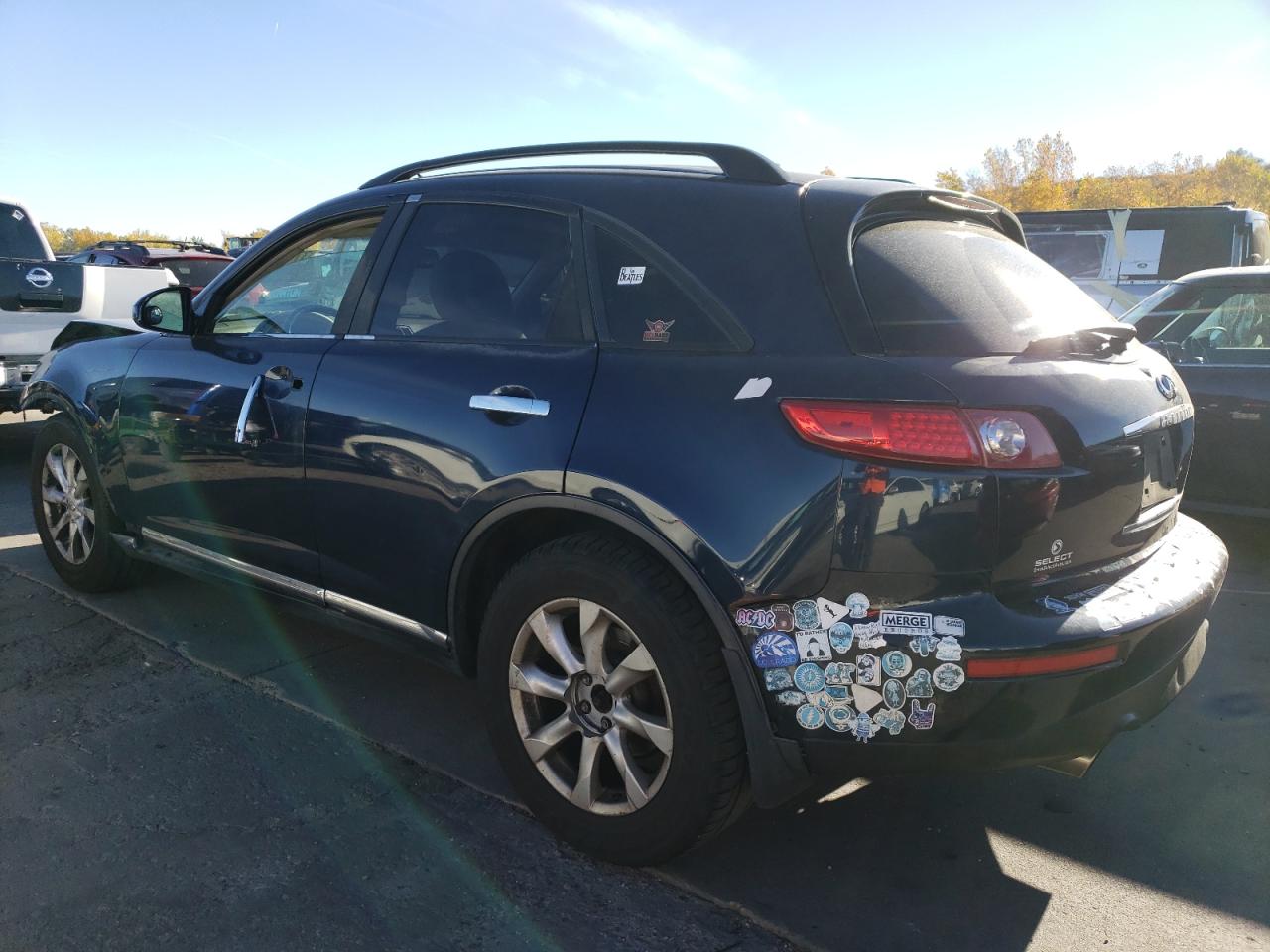 2006 Infiniti FX VIN JNRAS08W56X211508 Copart auction photo, front end / rear end damage thumbnail 2