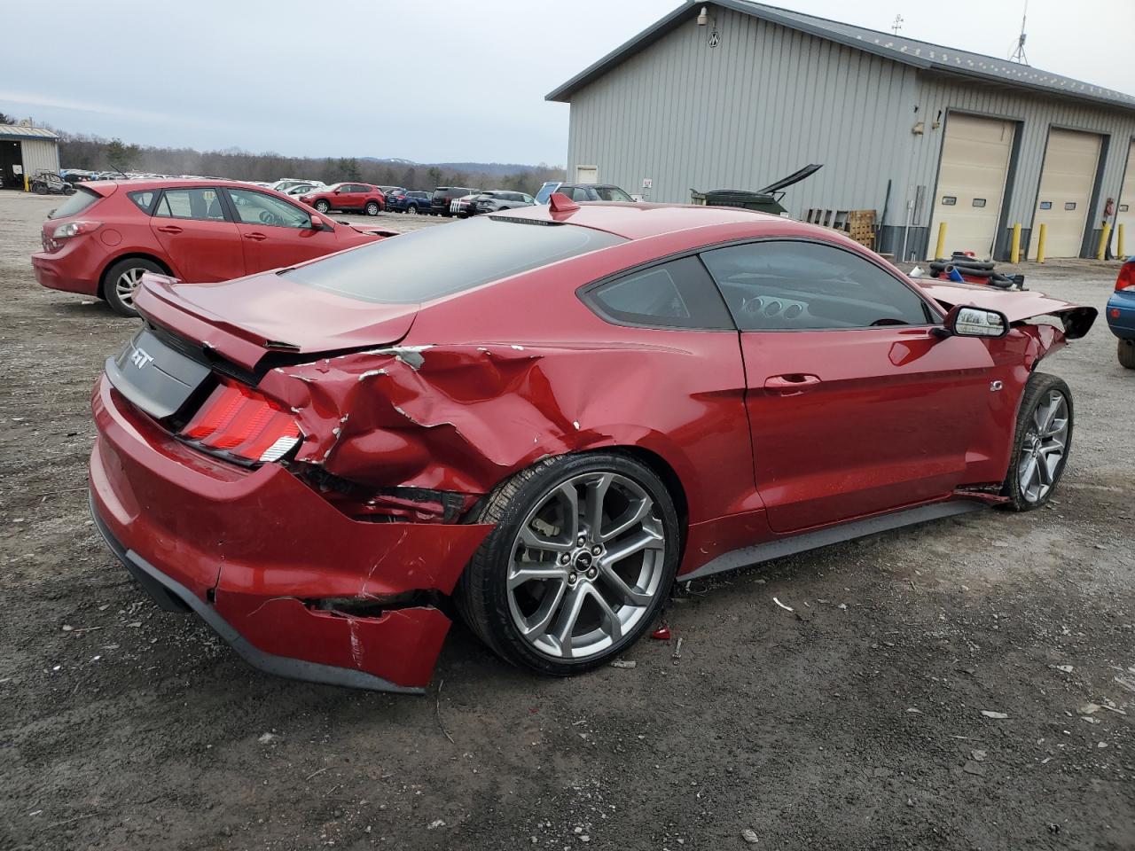 2020 Ford Mustang VIN 1FA6P8CF3L5149097 Copart auction photo, front end / rear end damage thumbnail 3