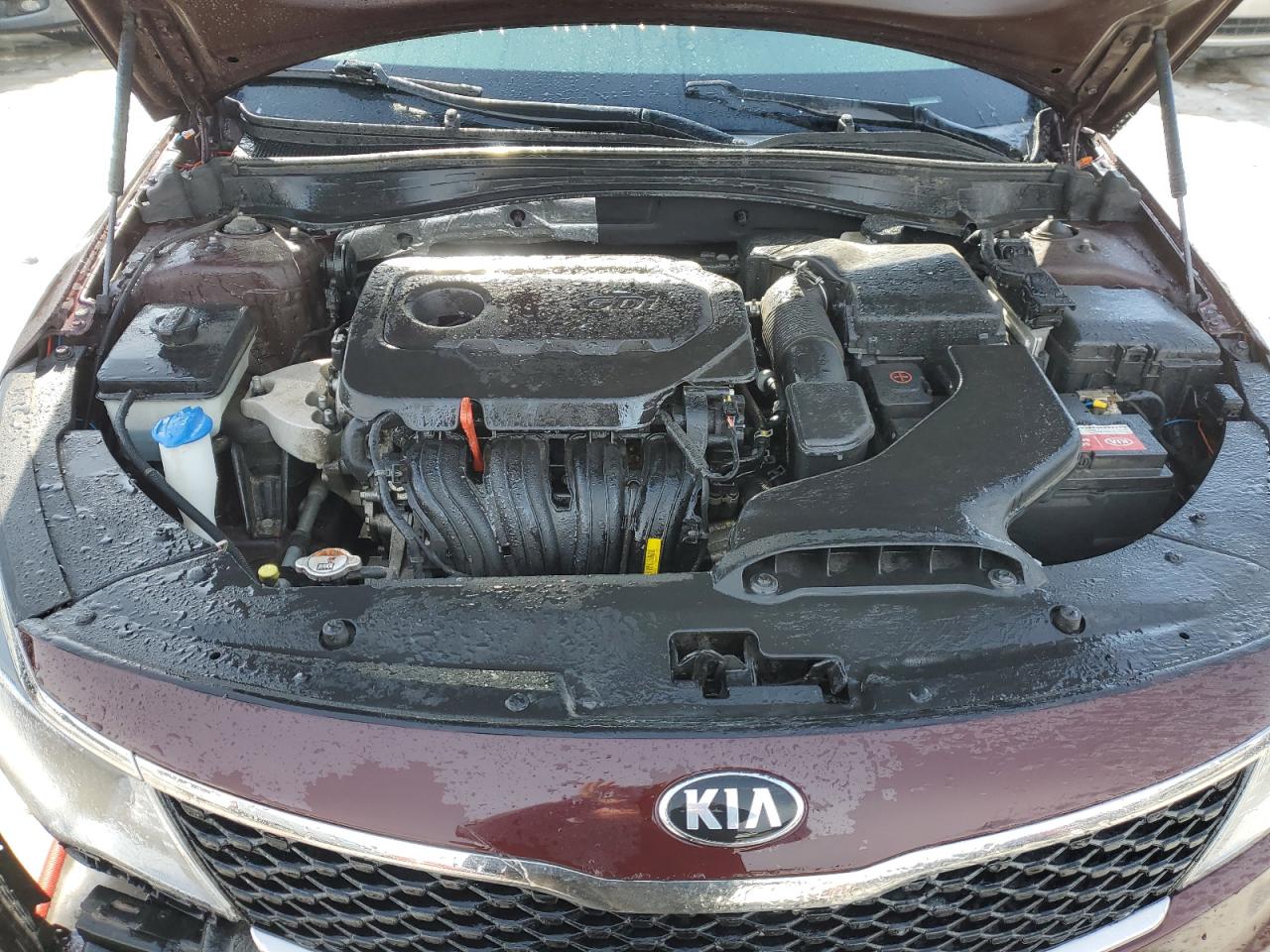 2016 KIA Optima VIN 5XXGT4L32GG074208 Copart auction photo, front end / side damage thumbnail 11