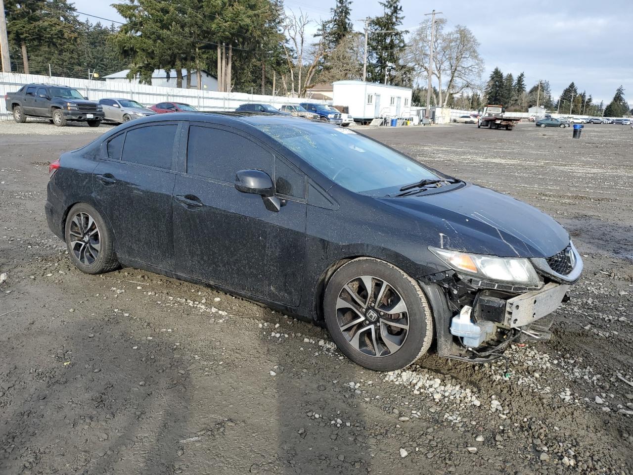 2013 Honda Civic VIN 19XFB2F9XDE282506 Copart auction photo, front end / rear end damage thumbnail 4