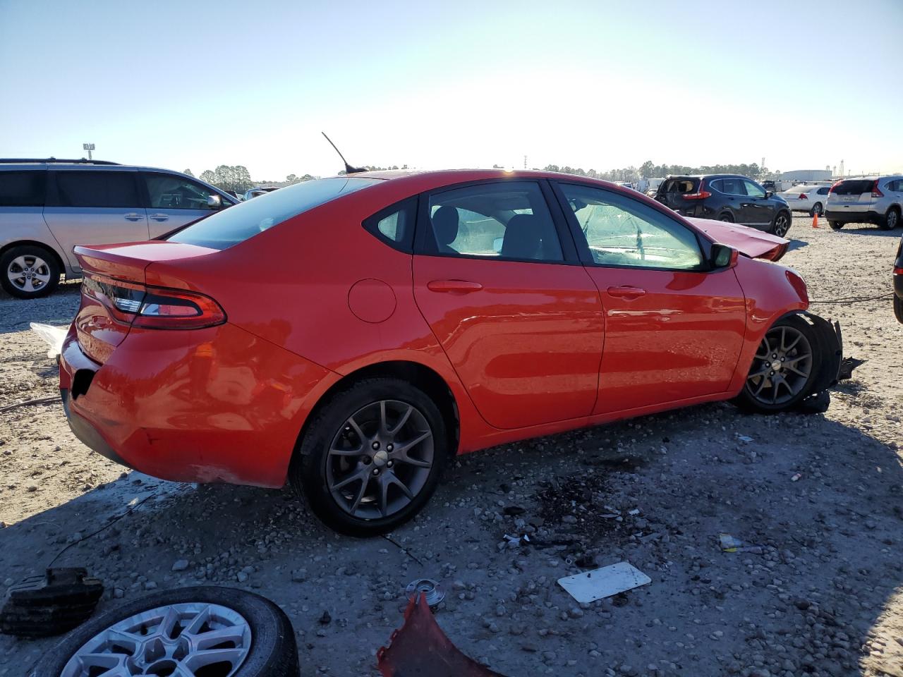 2016 Dodge Dart VIN 1C3CDFAAXGD752338 Copart auction photo, front end / side damage thumbnail 3