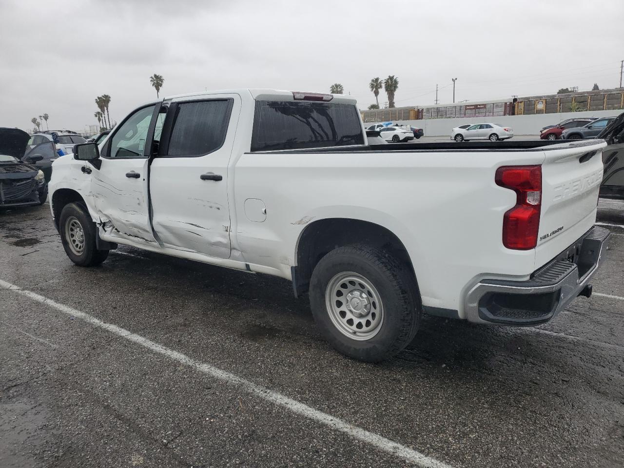 2021 Chevrolet Silverado VIN 1GCPWAEH1MZ202168 Copart auction photo, side damage thumbnail 2