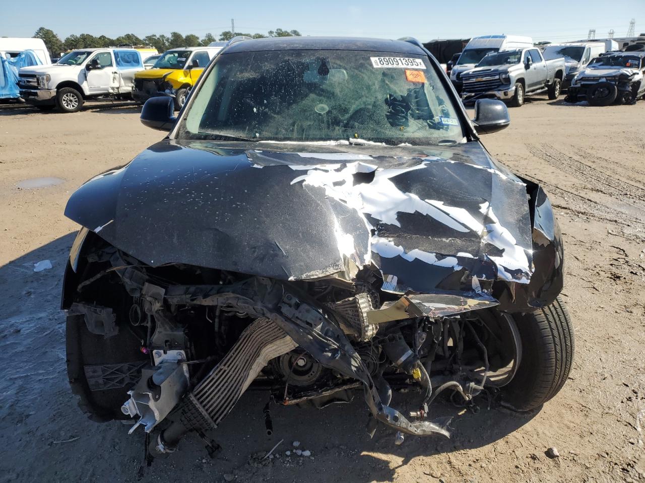 2014 Audi Q5 VIN WA1LFAFP3EA028666 Copart auction photo, front end / side damage thumbnail 5