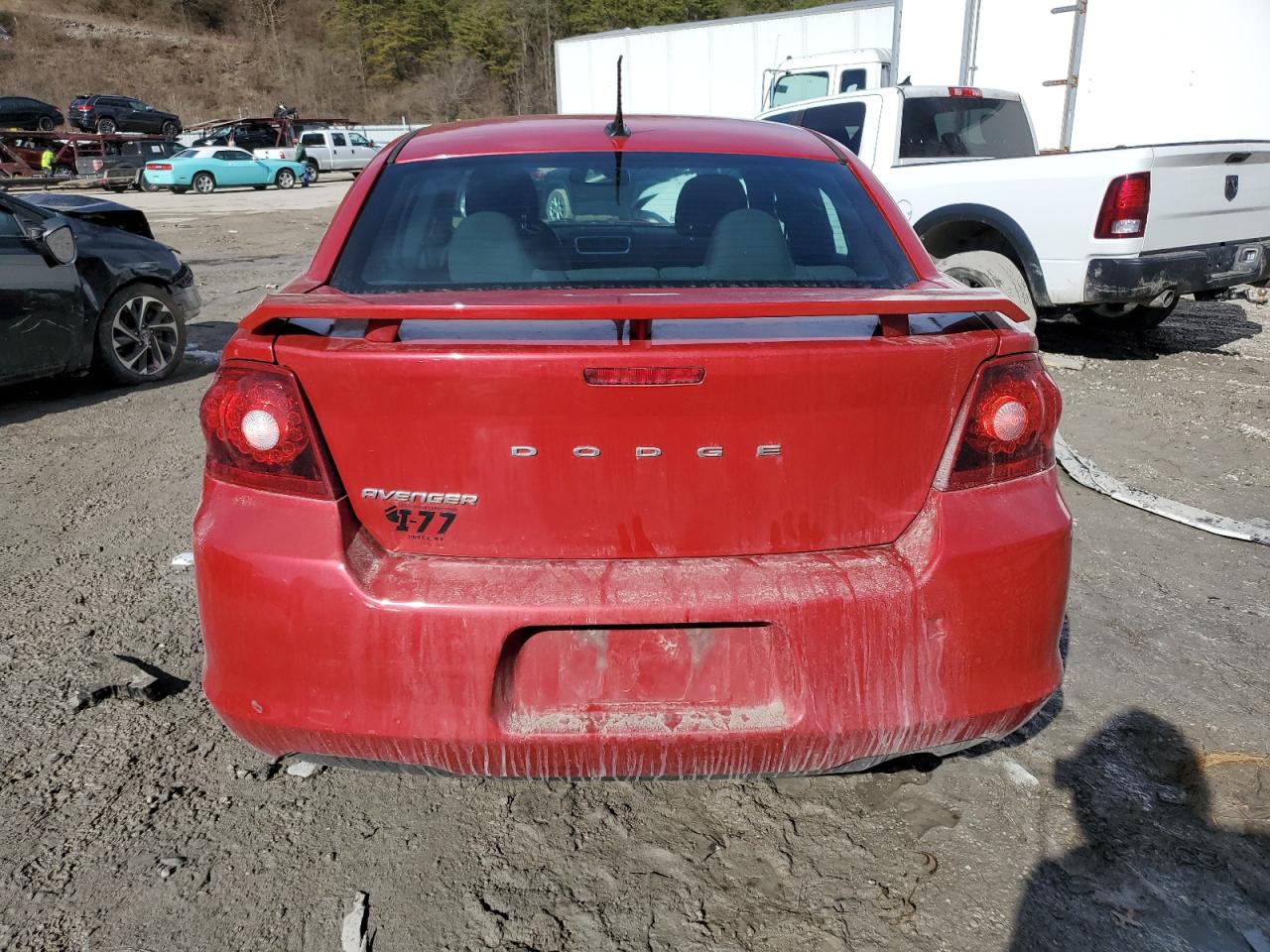 2013 Dodge Avenger VIN 1C3CDZCBXDN746309 Copart auction photo, front end / side damage thumbnail 6