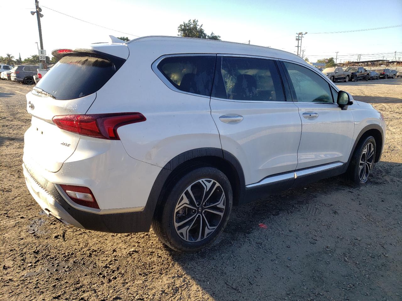 2019 Hyundai Santa Fe VIN 5NMS53AA6KH112808 Copart auction photo, side damage thumbnail 3