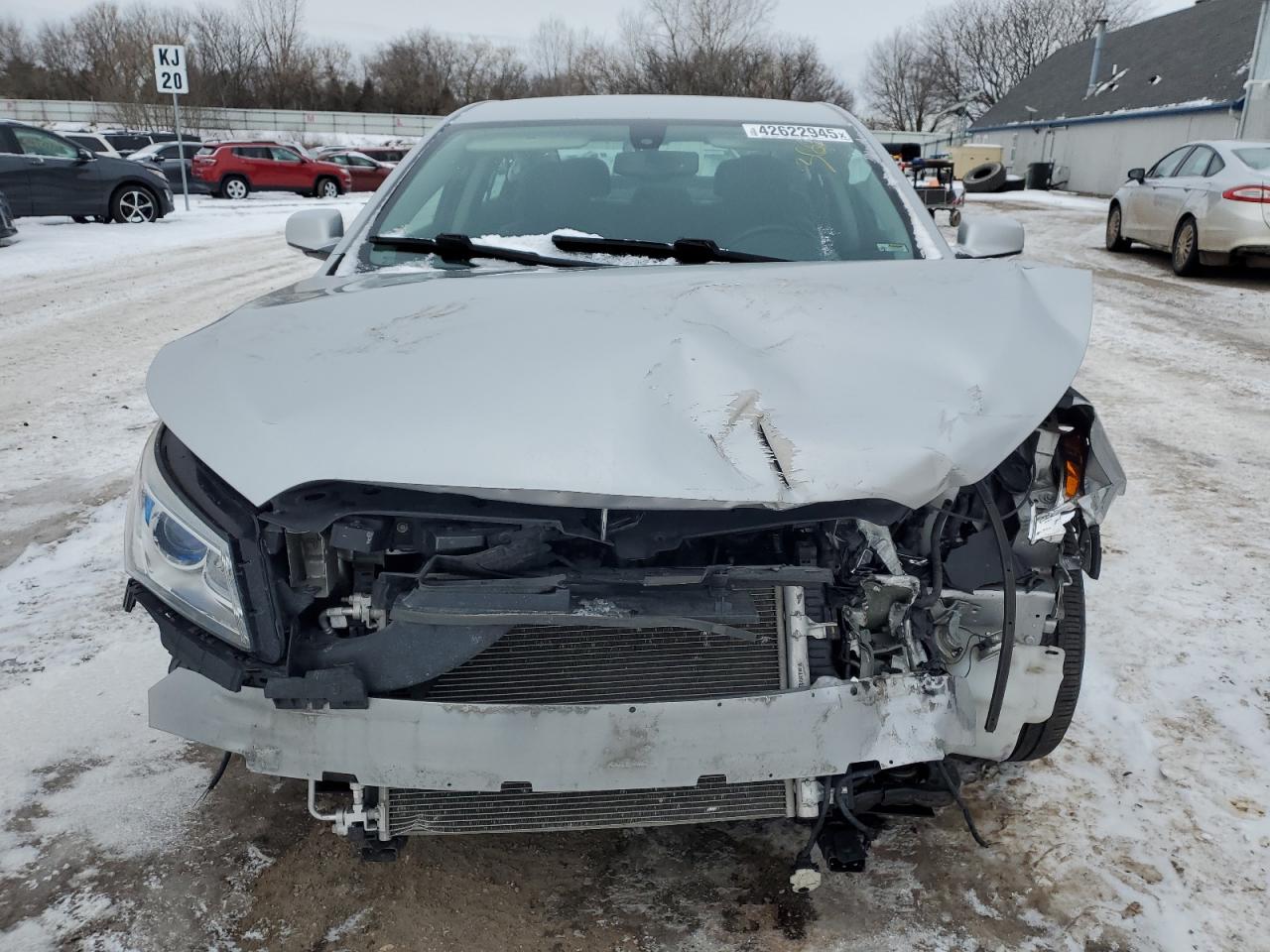 2015 Buick LaCrosse VIN 1G4GB5G35FF153190 Copart auction photo, front end / side damage thumbnail 5