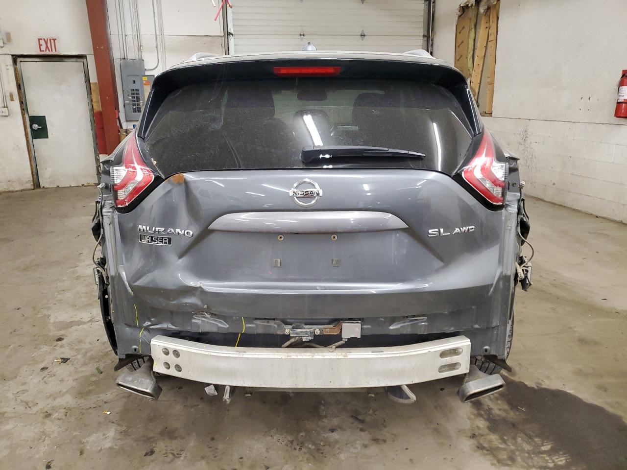 2015 Nissan Murano VIN 5N1AZ2MH9FN290834 Copart auction photo, rear end damage thumbnail 6