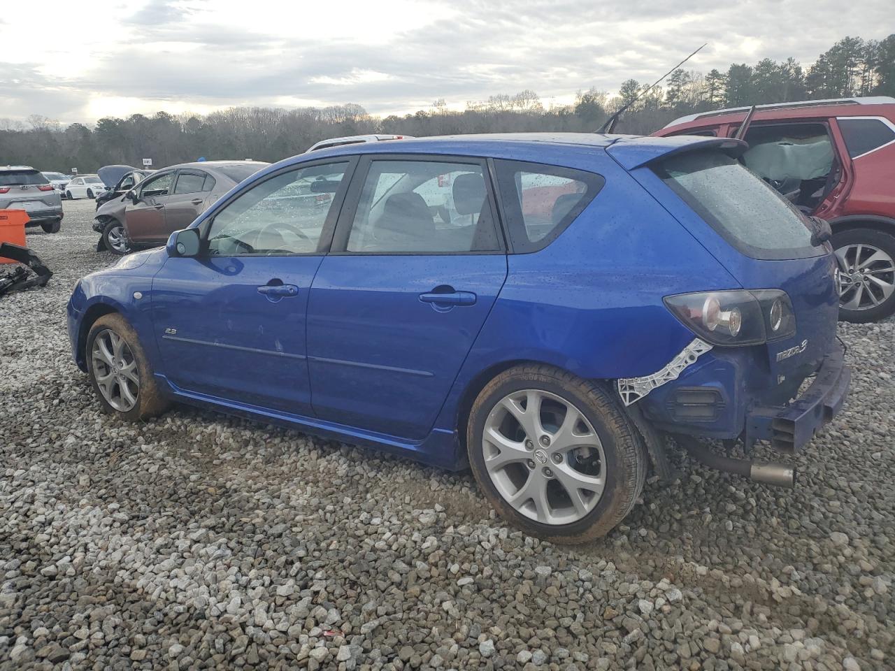 2007 Mazda 3 VIN JM1BK143271667606 Copart auction photo, rear end / burn - engine damage thumbnail 2