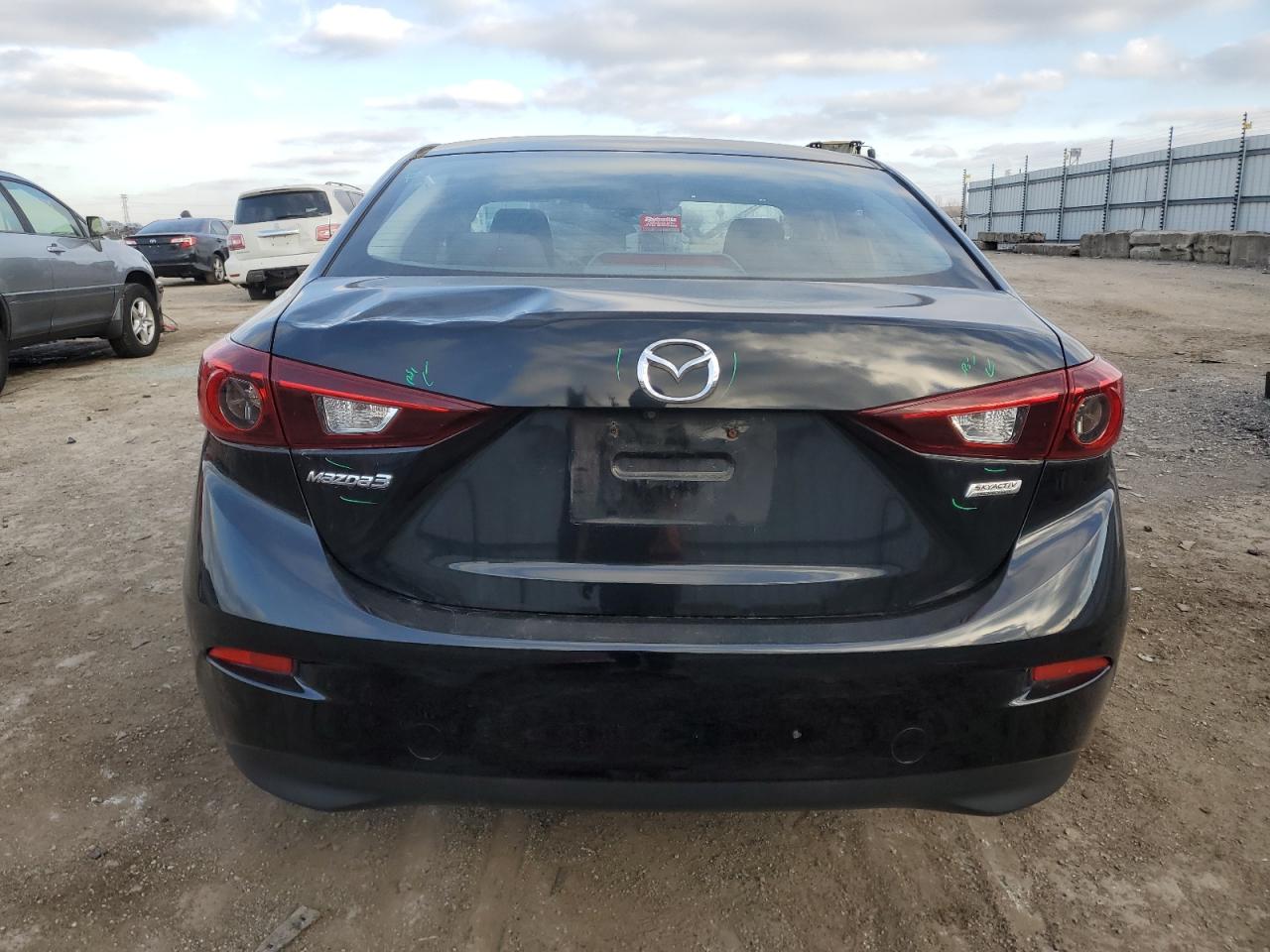 2016 Mazda 3 VIN JM1BM1U75G1342221 Copart auction photo, rear end / top/roof damage thumbnail 6