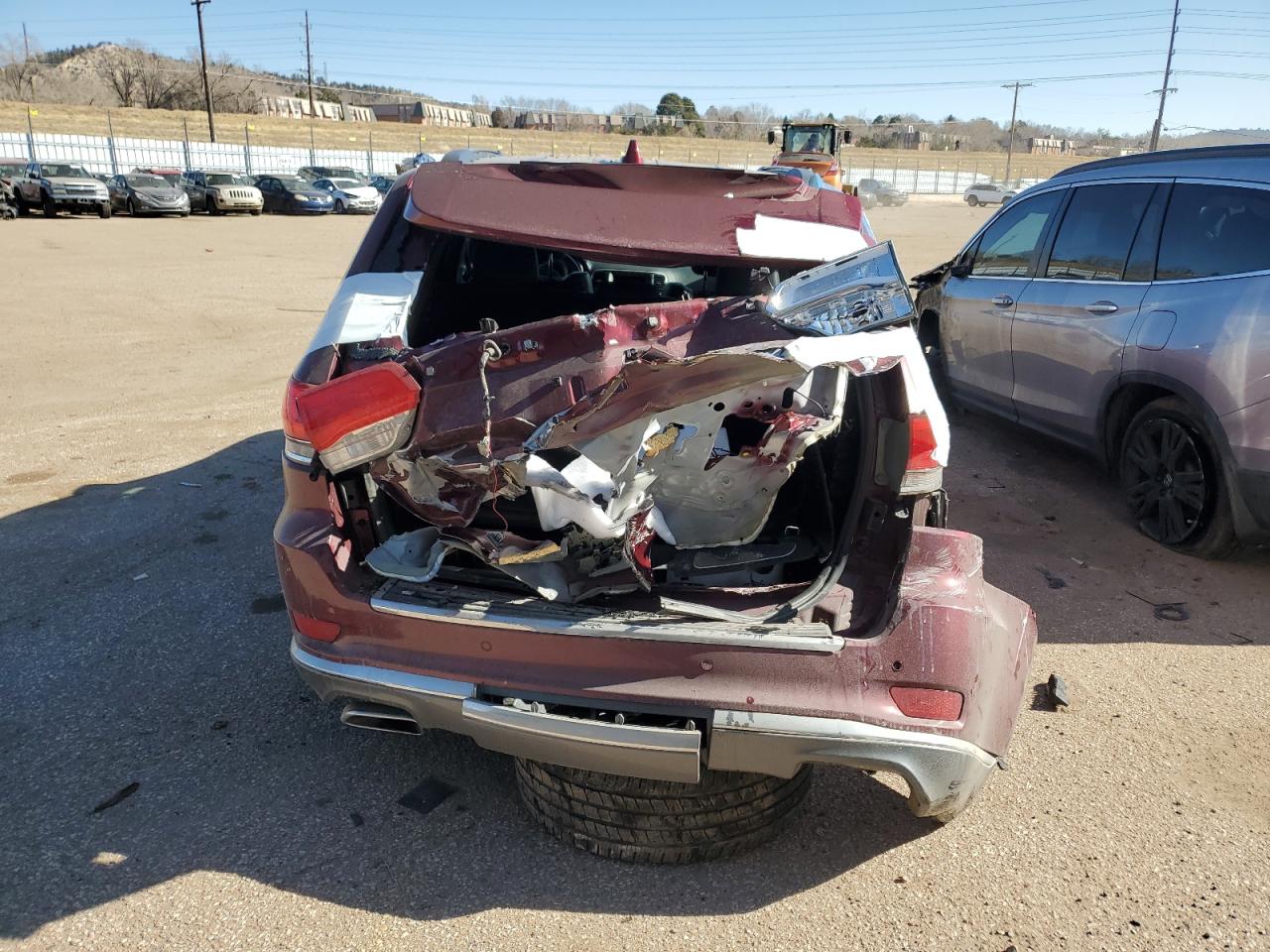 2016 Jeep Grand Cherokee VIN 1C4RJFJG5GC396261 Copart auction photo, rear end / side damage thumbnail 6