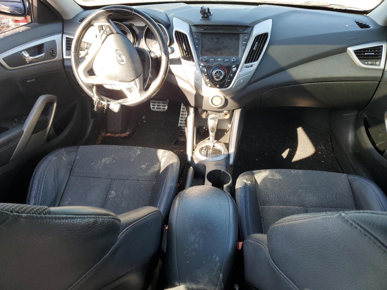 2014 Hyundai Veloster VIN KMHTC6AD3EU217143 Copart auction photo, front end / side damage thumbnail 8