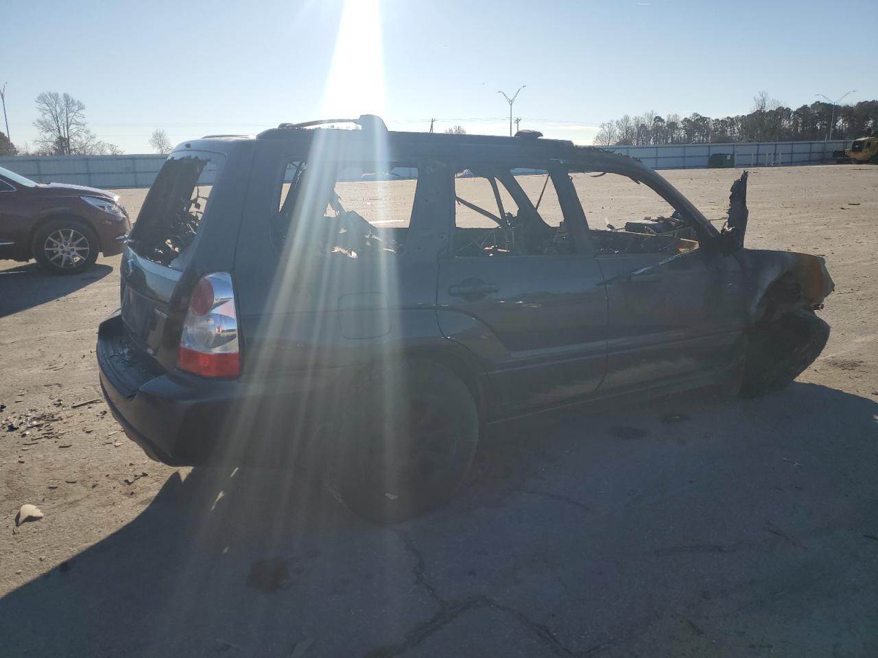 2008 Subaru Forester VIN JF1SG65658H718585 Copart auction photo, burn - engine / burn damage thumbnail 3