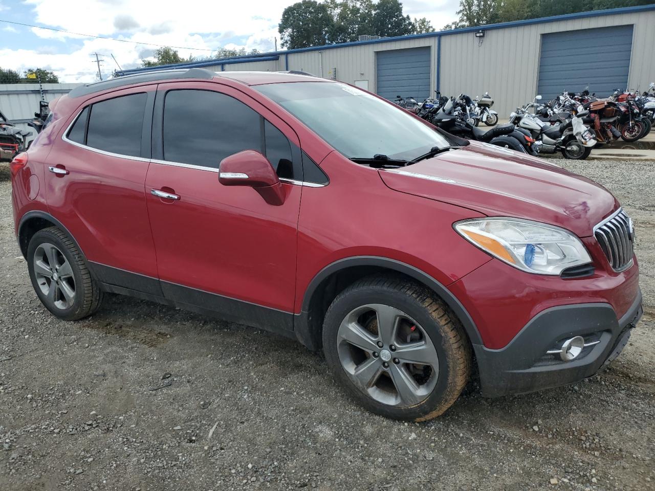 2014 Buick Encore VIN KL4CJBSB6EB782881 Copart auction photo, front end / undercarriage damage thumbnail 4